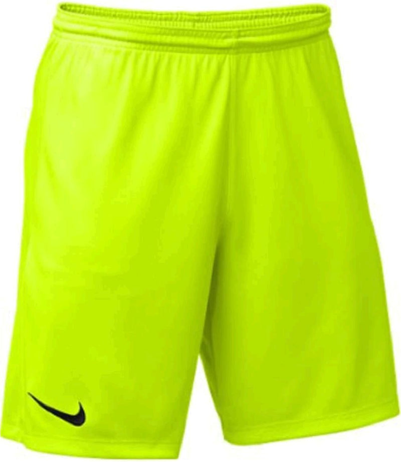 Nike Youth Park Iii Shorts Color Volt Size XLarge