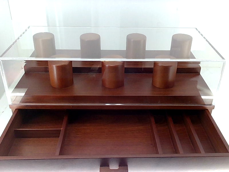 Walnut 7 Slot Watch Display Box Elegant Home Accessory