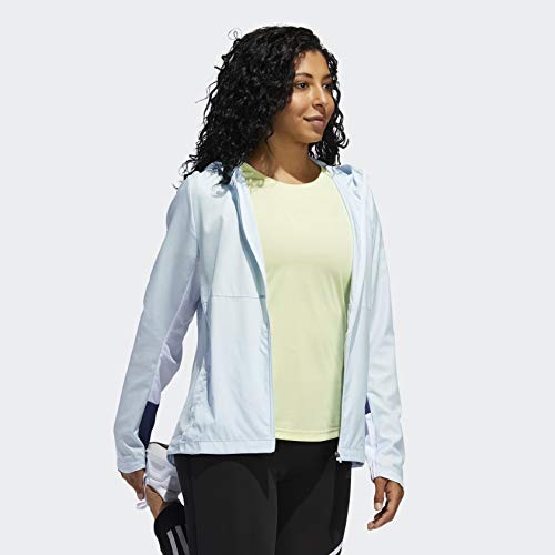 Adidas Women's Hooded Wind Jacket Blue XS