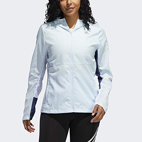 Adidas Women's Hooded Wind Jacket Blue XS