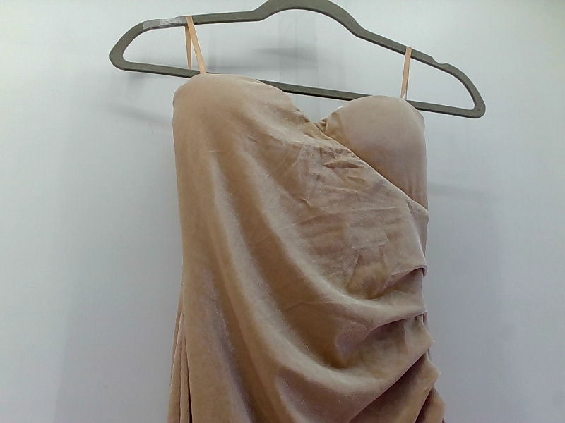 Cefian Beige Stretch Strap Tank Dress Small