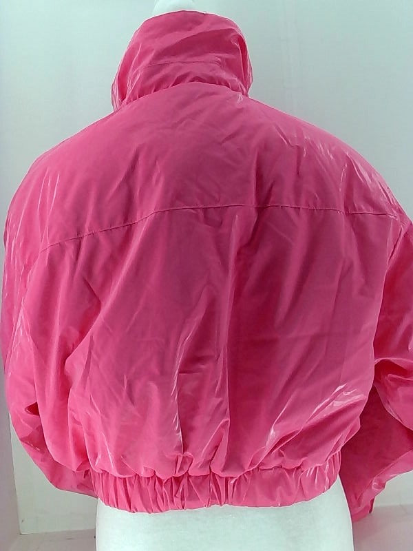 Pink Women's Puffer Jacket - Size Large