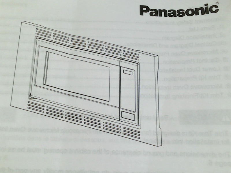 Panasonic Cabinet for Microwave Oven 27 Inch Trim Accessory