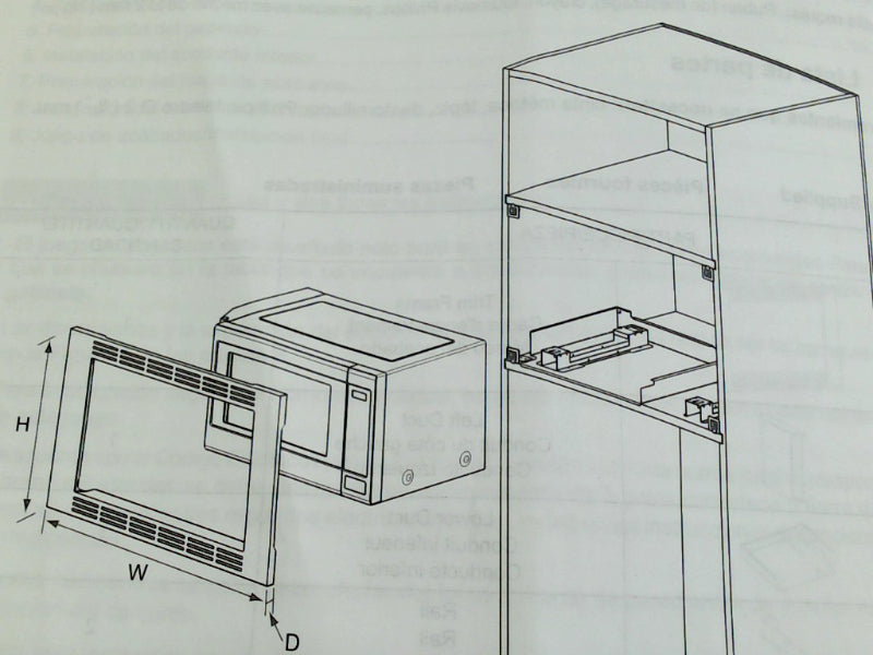 Panasonic Cabinet for Microwave Oven 27 Inch Trim Accessory