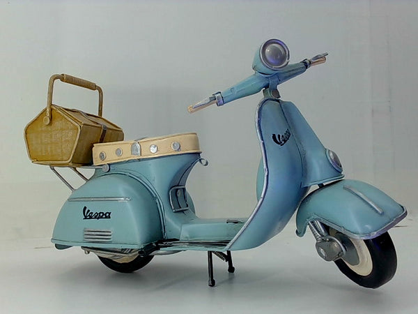 Vintage Vespa Blue Handmade Scale Model Home Decor