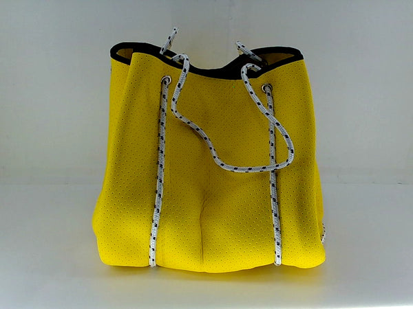 Pole Tribe Womens Neoprene Tote Bag Purse Color Vivid Yellow Size No Size