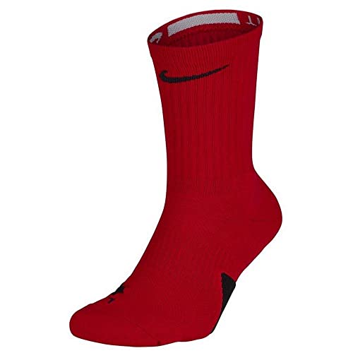 Nike Elite Crew Sock - University Red/Black, Small