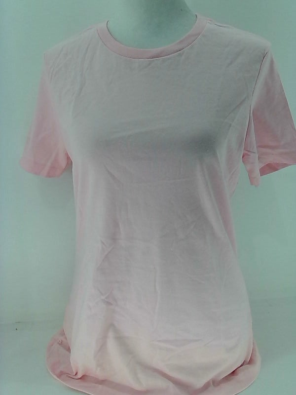 Bella-Canvas Womens Airlume Jersey Regular Short Sleeve Top Color Pink Size Small