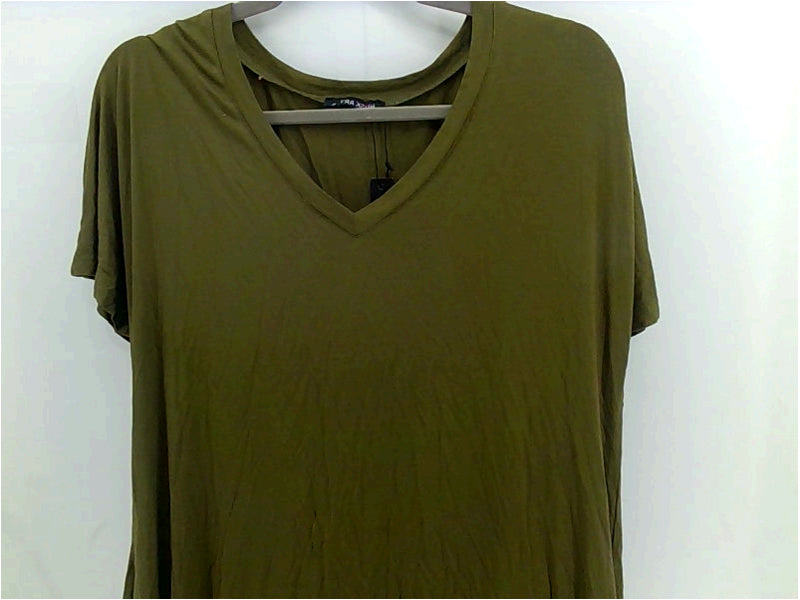 Hus Kary Womens Long Dress Regular Short Casual Dress Color Olive Size X-Large