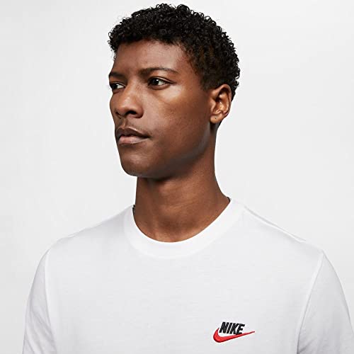 Nike Men's NSW Club Tee X-Large - White, Black, University Red