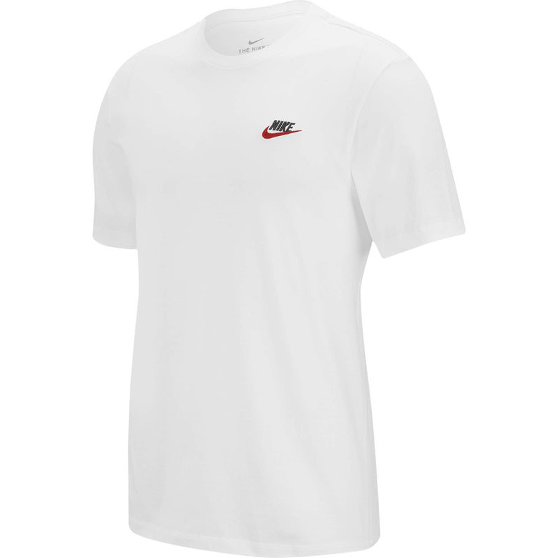 Nike Men's NSW Club Tee X-Large - White, Black, University Red