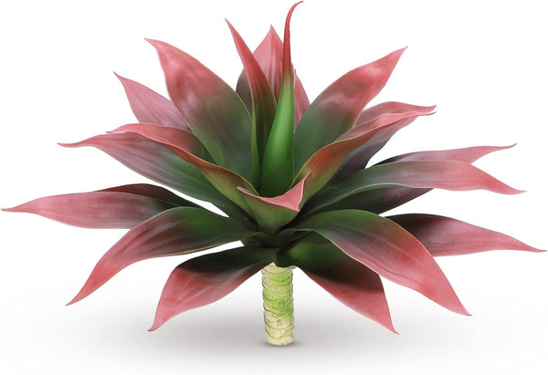 Velener Fake Agave Artificial Plant 22 Inches Red Green Unpotted Set of 1