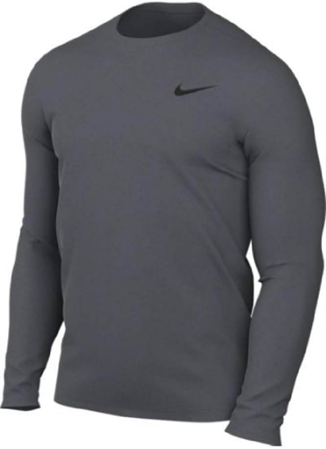 Nike Men's Medium Gray Dri FIT Long Sleeve T-Shirt