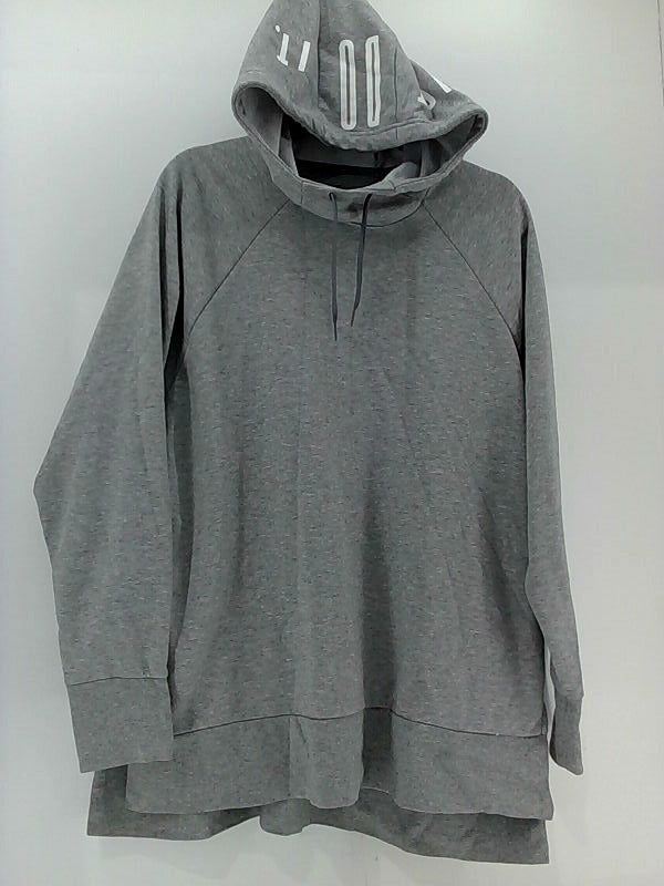 Nike Womens Sweatshirt Pullover Hoodie Regular Color Light Grey Size XXLarge