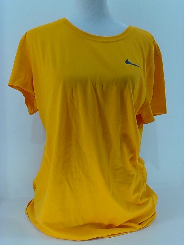 Nike Mens Drifit Tee Gold Large Regular Short Sleeve T-shirt