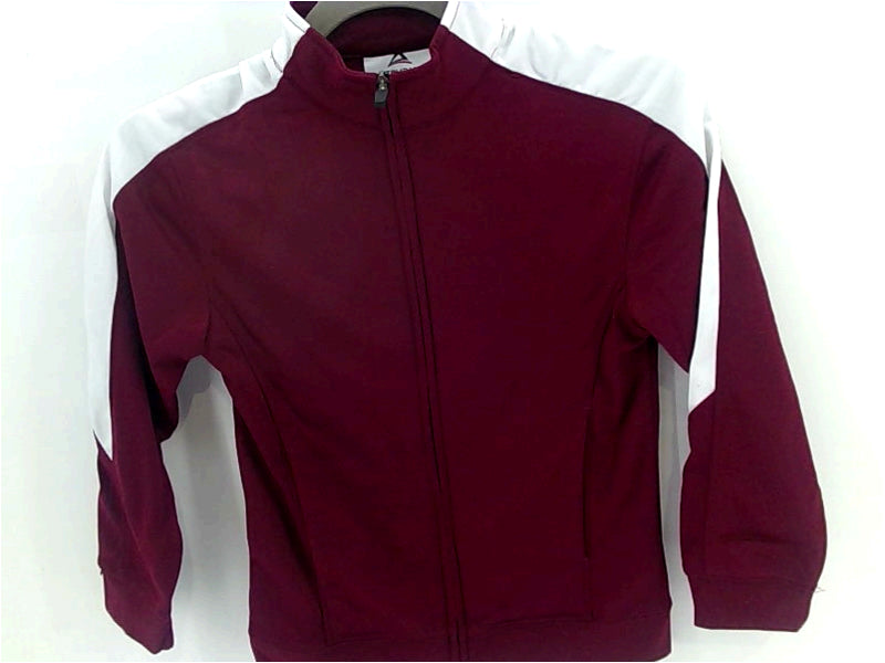 Augusta Sportswear Boys Sweater Zipper Jacket Color Maroon Size Xsmall