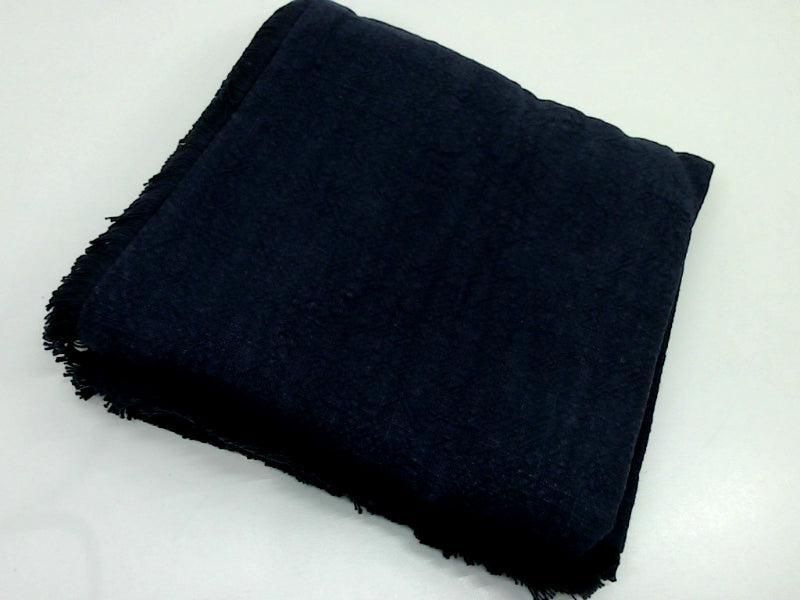 Fringed Navy Blue Pillow Cover 20x20 Inches