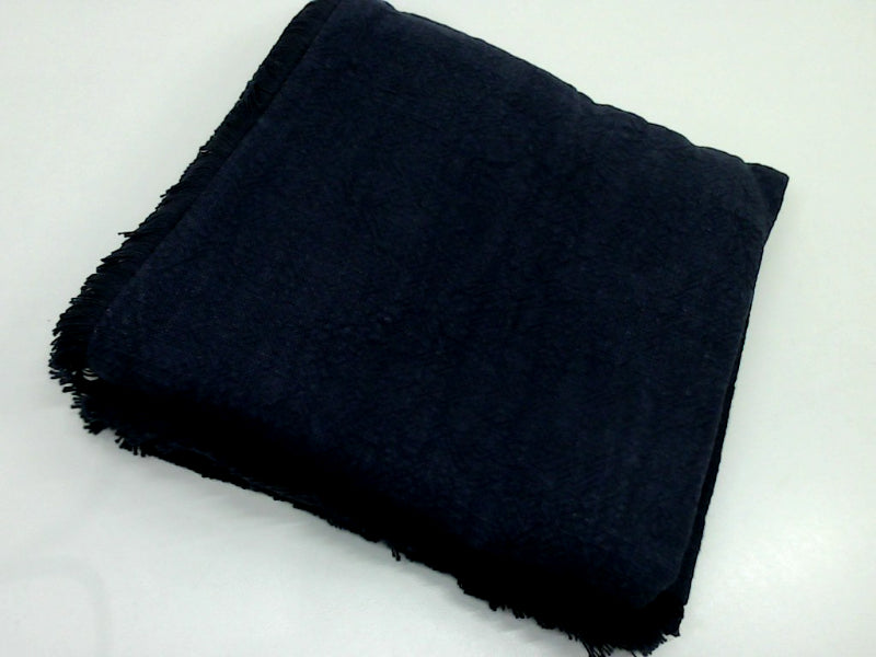 Fringed Navy Blue Pillow Cover 20x20 Inches