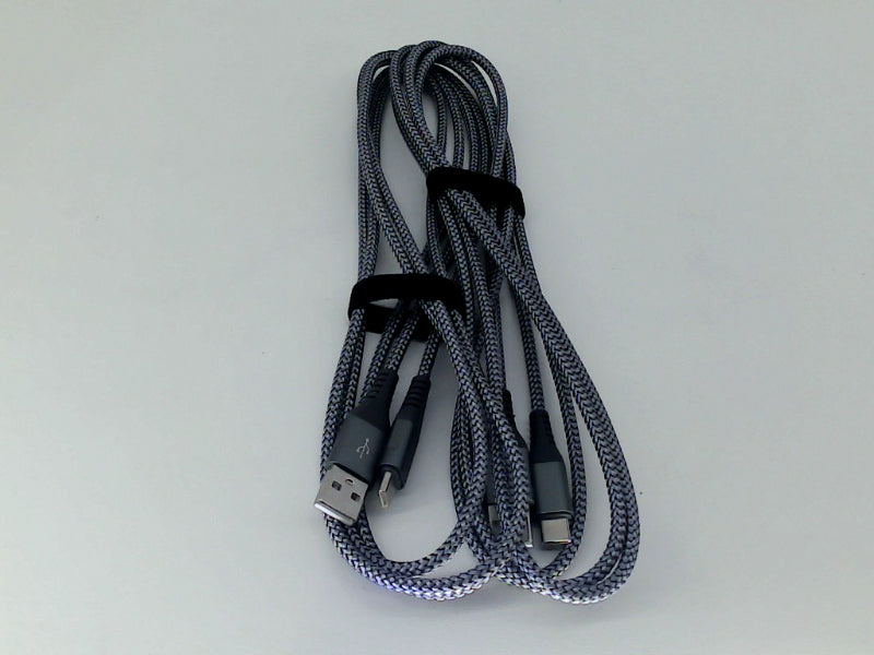 Durable Nylon Braided USB Cable 2-Pack, 6.6ft