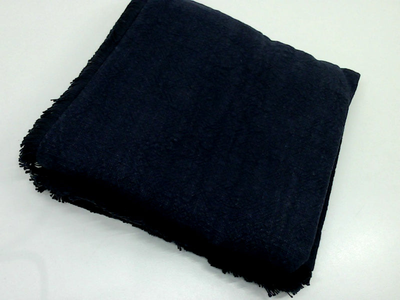 Navy Blue Fringed Pillow Cover 20x20 Inches