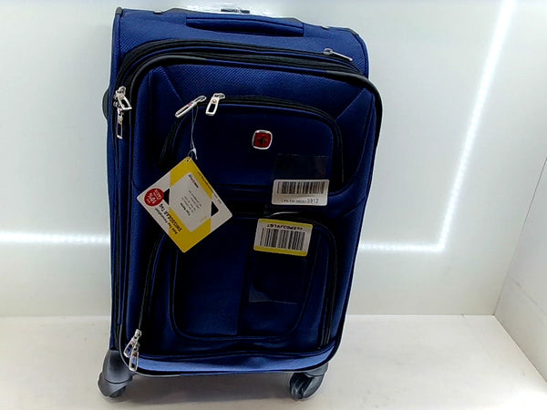 Swissgear Blue Rolling Suitcase with Multiple Compartments