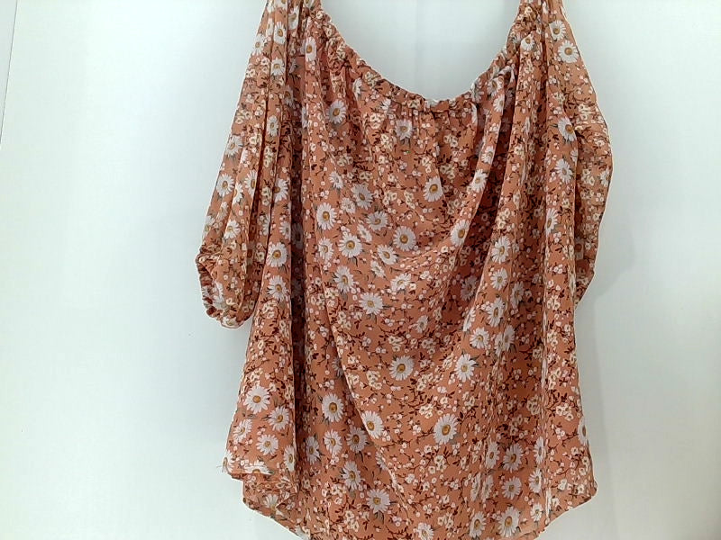 Floral Women's Off-Shoulder Blouse - Large