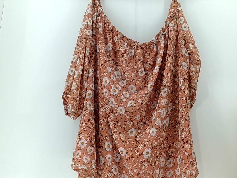 Floral Women's Off-Shoulder Blouse - Large