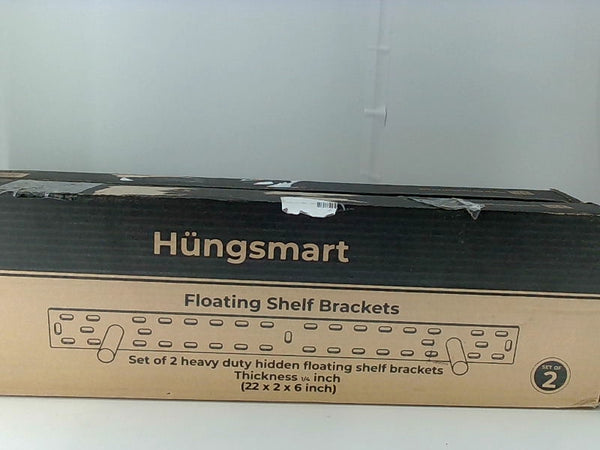 Hungsmart Floating Shelf Brackets Color Black Size 22x2x6'' Set Of 2