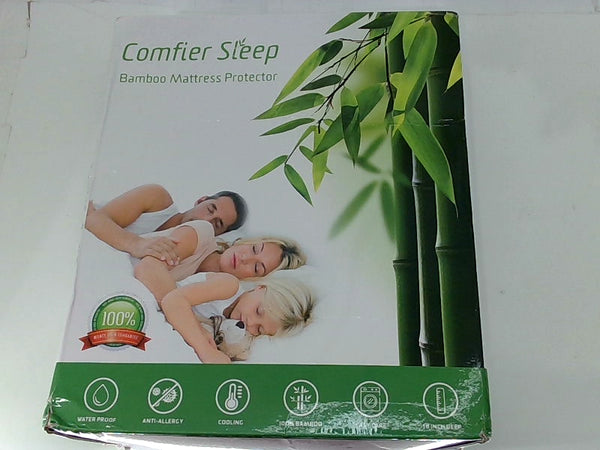 Comfier Bamboo Mattress Protector Color White Size Queen