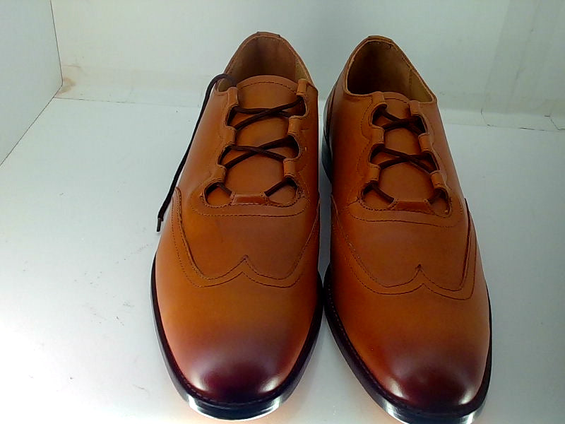 Love and Liberty Men's Genuine Tan Leather Lace-Up Dress Shoes Size 12