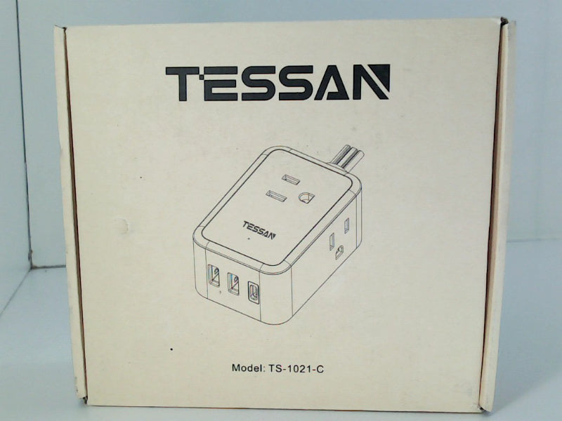 Compact TESSAN Power Strip with USB Ports Small