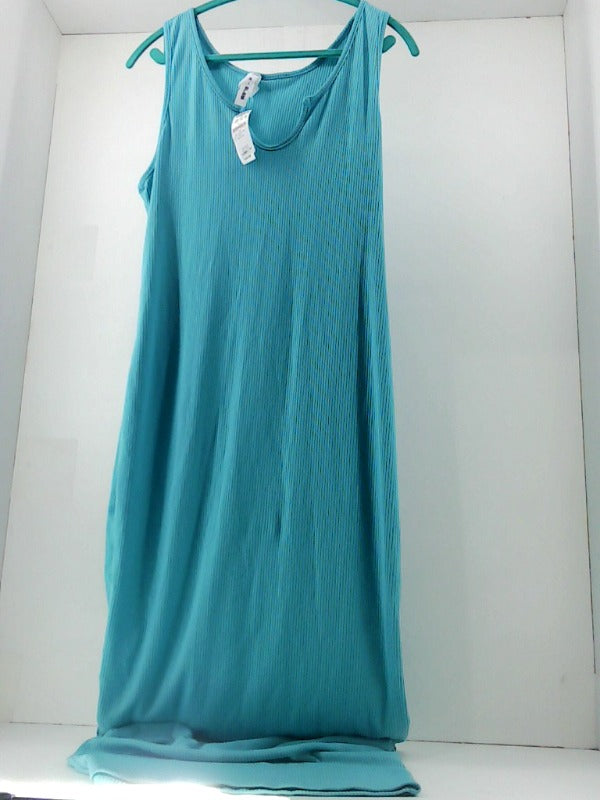 Aqua Blue Sleeveless Maxi Dress XXLarge