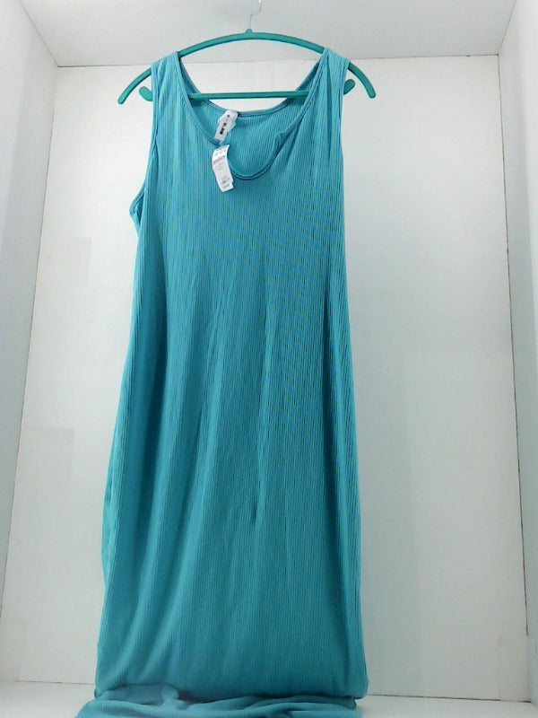 Aqua Blue Sleeveless Maxi Dress XXLarge