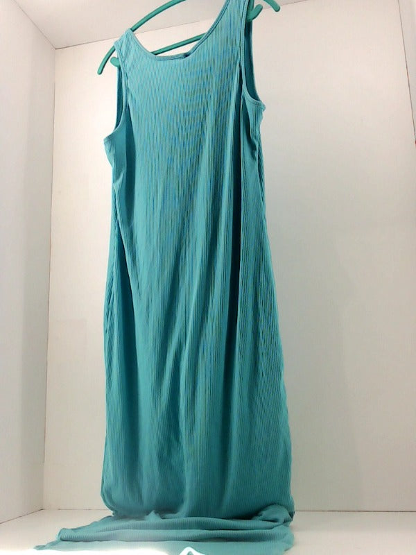 Aqua Blue Sleeveless Maxi Dress XXLarge