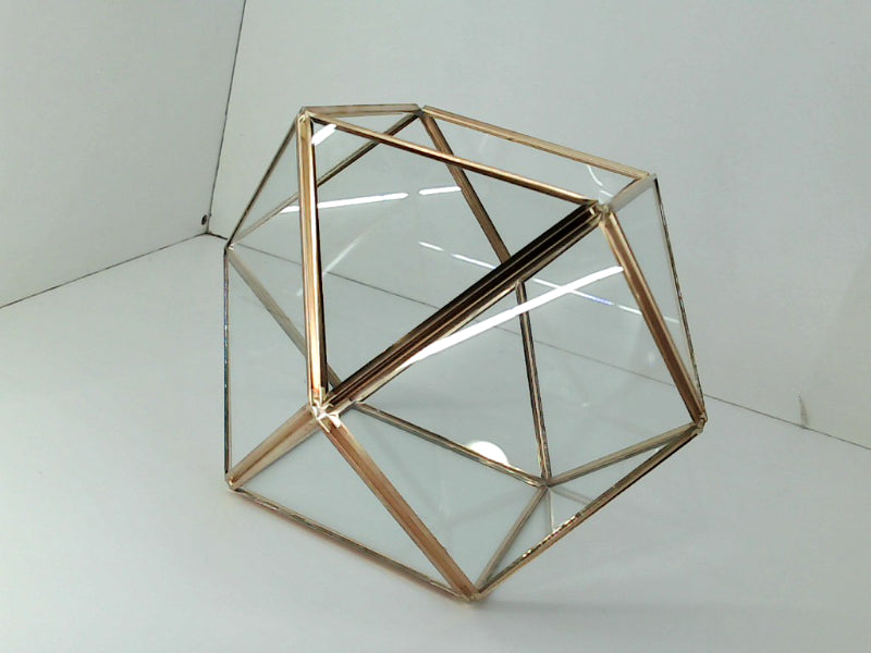 Geometric Glass Terrarium for Home and Office Decor