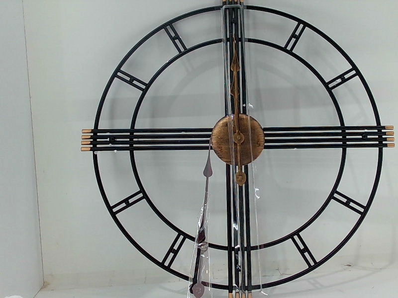 24 Inch Farmhouse Wall Clock With Metal Frame for Home Decor