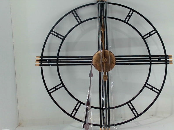 24-Inch Farmhouse Style Metal Wall Clock Home Decor