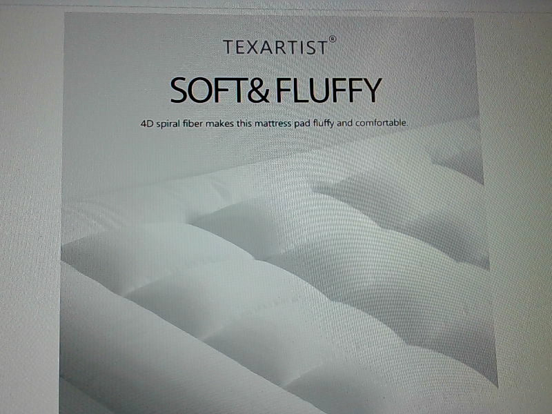 Texartist Queen Size Mattress Pad Plush White Bedding