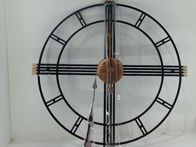 24-Inch Farmhouse Style Metal Wall Clock Home Decor