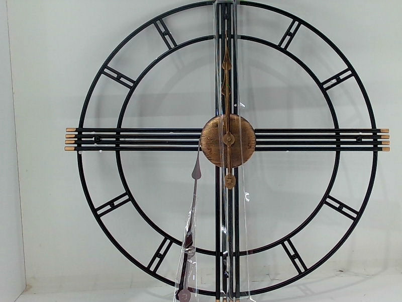 24-Inch Farmhouse Style Metal Wall Clock Home Decor