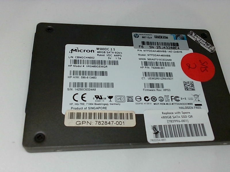 MTFDDAK480MBB Micron M500DC 480GB MLC SATA 6Gbps 2.5-inch Internal Solid State Drive (SSD)