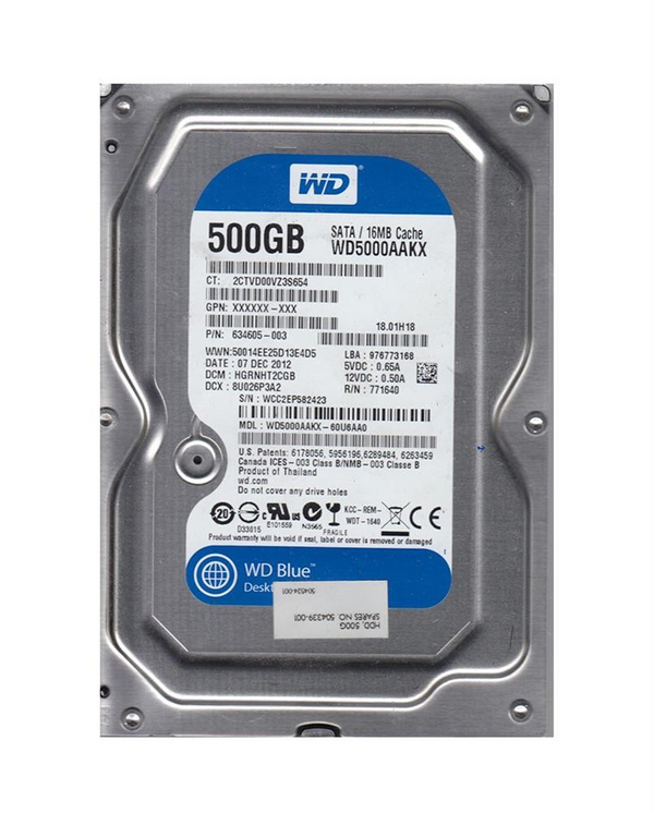 WD5000AAKX 60U6AA0 Western Digital Caviar Blue 500gb 7200rpm Sata 6gbps