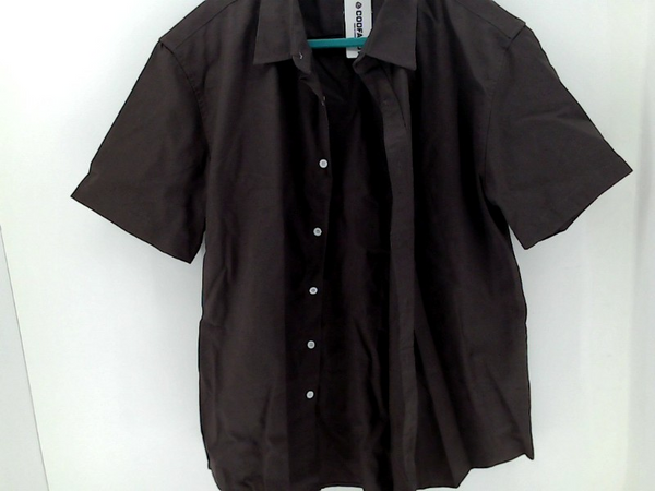 Coofandy Mens Casual Shirt Regular Short Sleeve Dress Color Grey Size Large