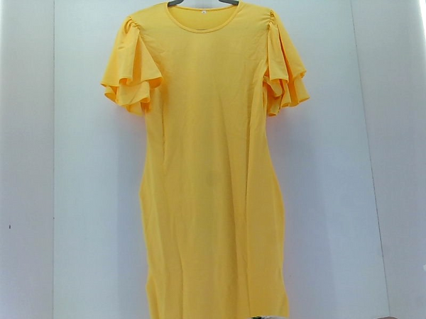 Deals Dally Womens Elegant Dress Regular Short Dress Color Yellow Size Medium