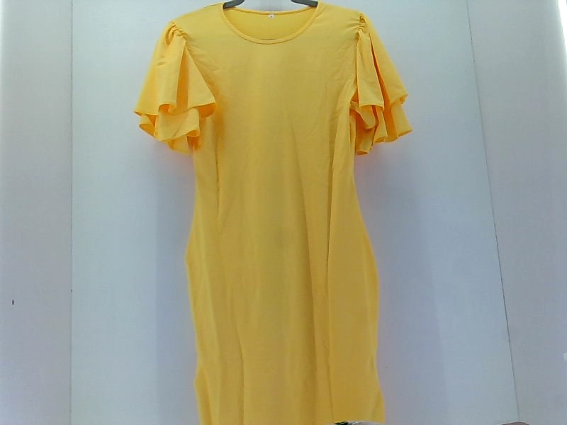 Deals Dally Womens Elegant Dress Regular Short Dress Color Yellow Size Medium