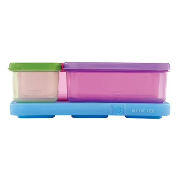 Rubbermaid LunchBlox Kids Lunch Box Container Set, Flat, Assorted Colors