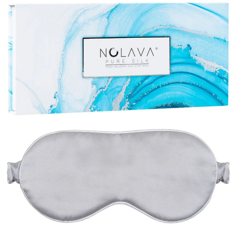 Nolava Pure Mulberry Silk White Sleep Mask Soft and Smooth Texture