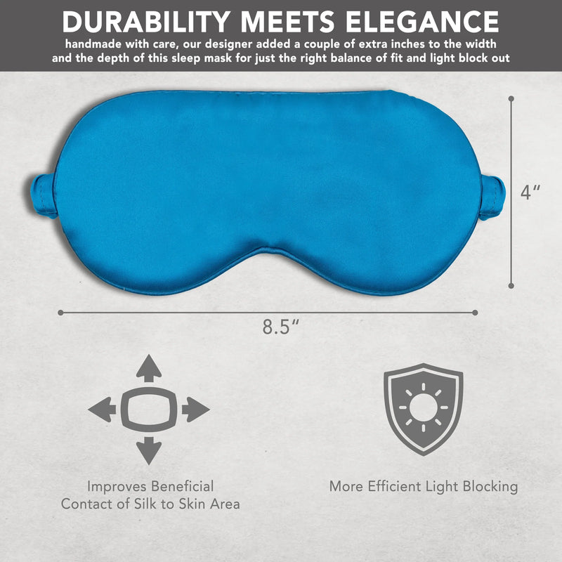 Nolava Pure Silk Light Blue Sleep Mask Mulberry Silk