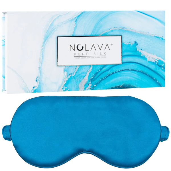 Nolava Pure Silk Light Blue Sleep Mask Mulberry Silk