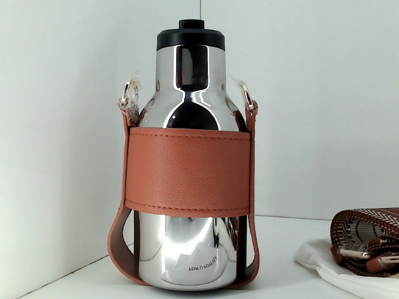 Meokr Tumbler With Shoulder Strap Color Silver/brown Size 12oz/354ml